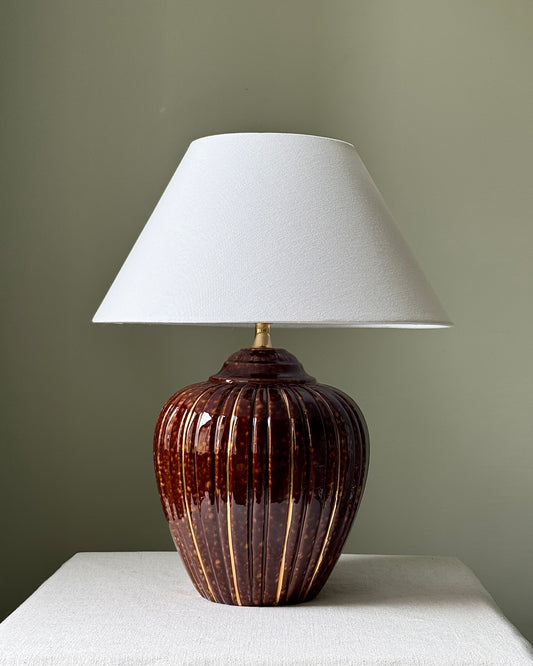 Vintage Ceramic Tortoiseshell Table Lamp