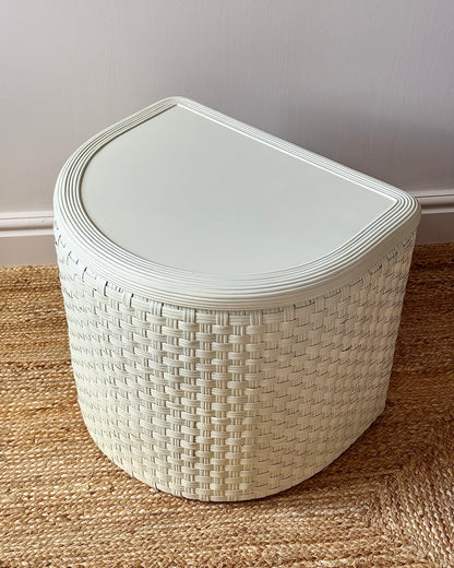 Pair of Swedish Wicker Bedside Tables, circa 1970