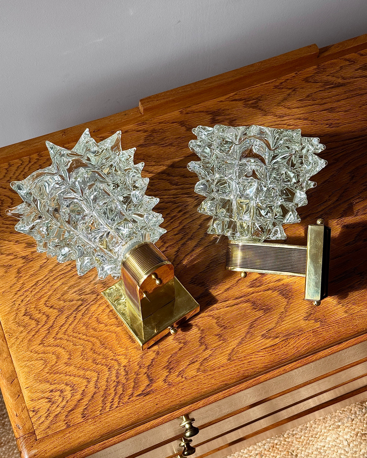 Pair of Murano Barovier & Toso Wall Lights