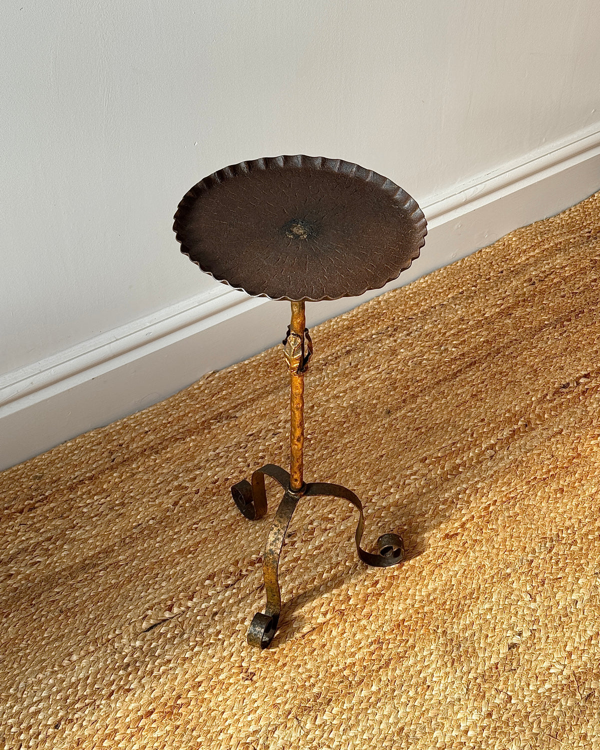 Spanish Wrought Iron Gilded Martini Table