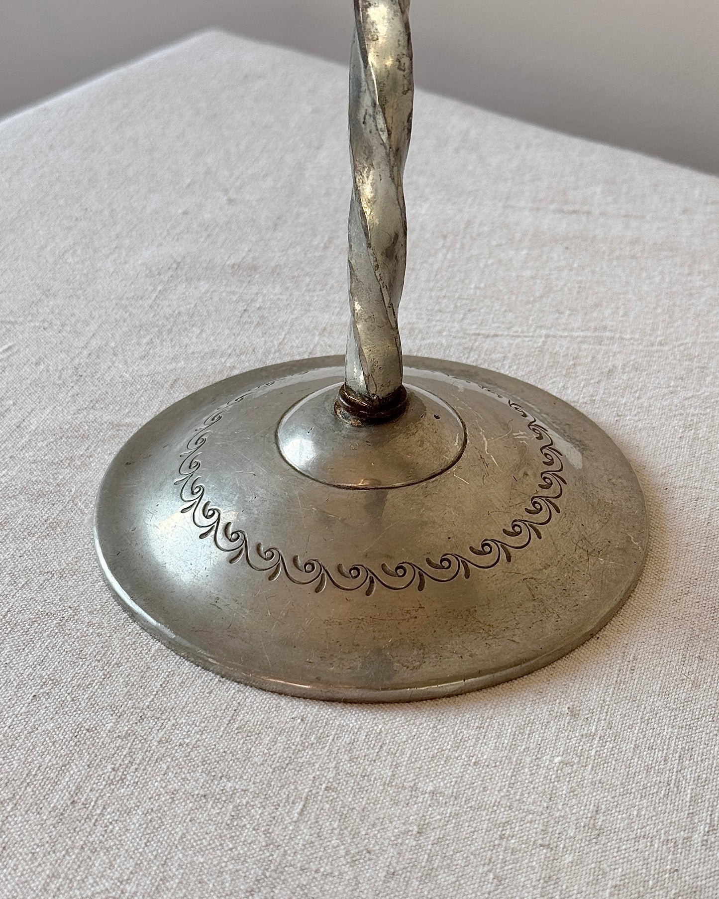 Swedish Grace Pewter Candelabra