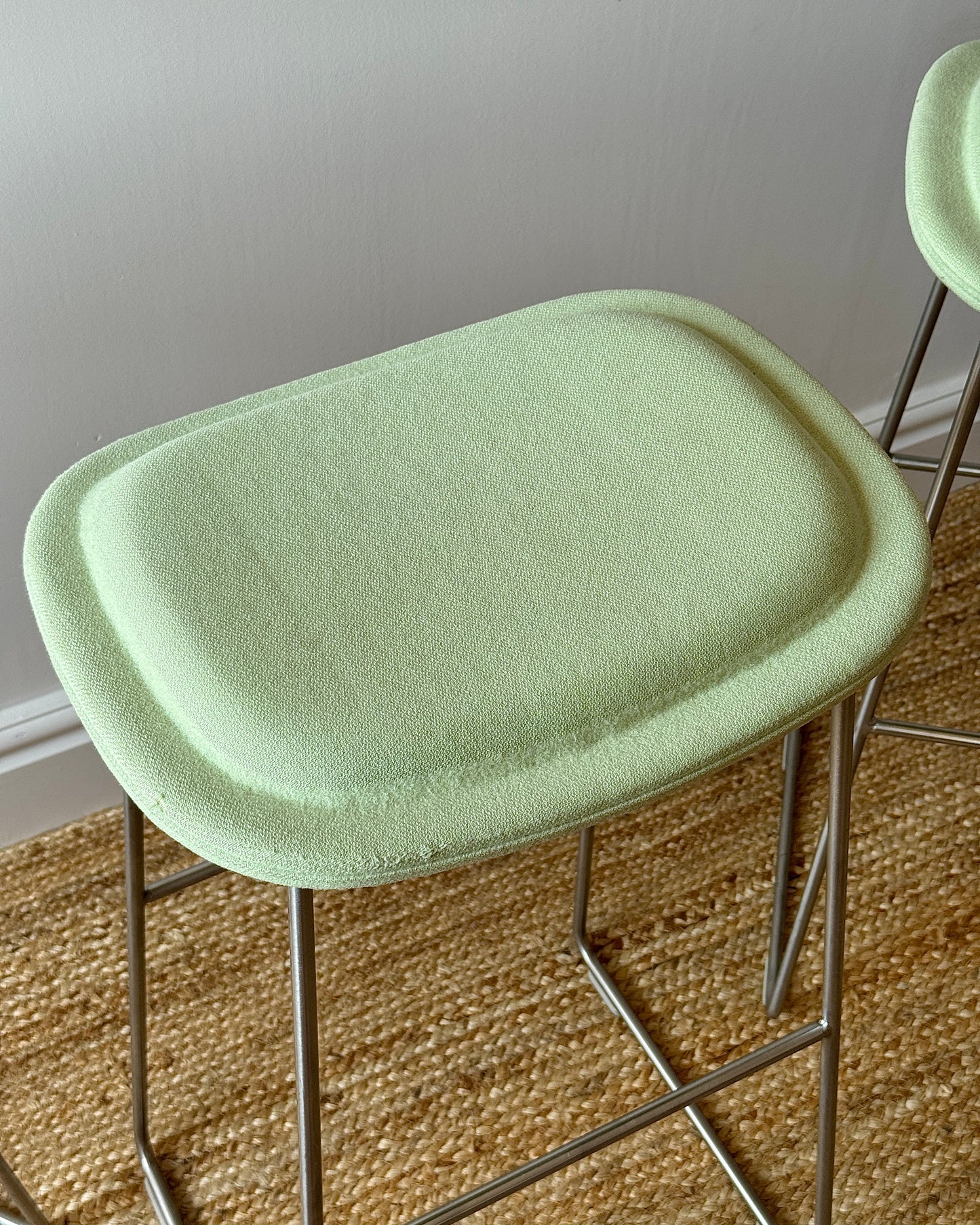 Set of 3 Hi Pad Bar Stools in Pistachio by Cappellini