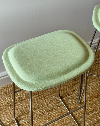 Set of 3 Hi Pad Bar Stools in Pistachio by Cappellini