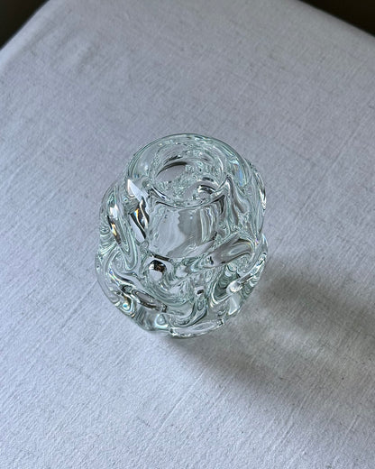 Scandinavian Biomorphic Crystal Vase by Börne Augustsson for Åseda, circa 1950