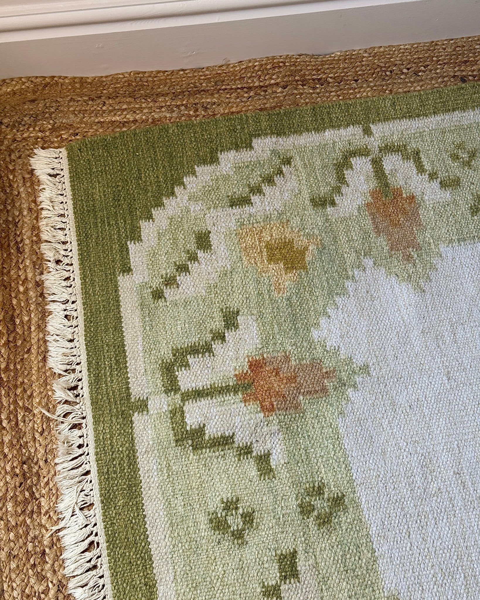 Swedish Tulip Wool Handwoven Rollakan Rug - Club Sourced