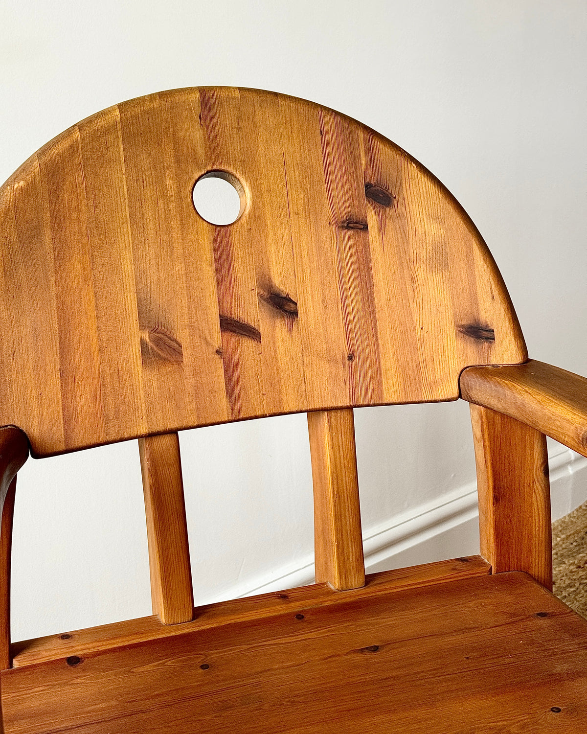 Set of 6 Pine Dining Chairs by Wasa Möbel Including Two Carvers, 1980s