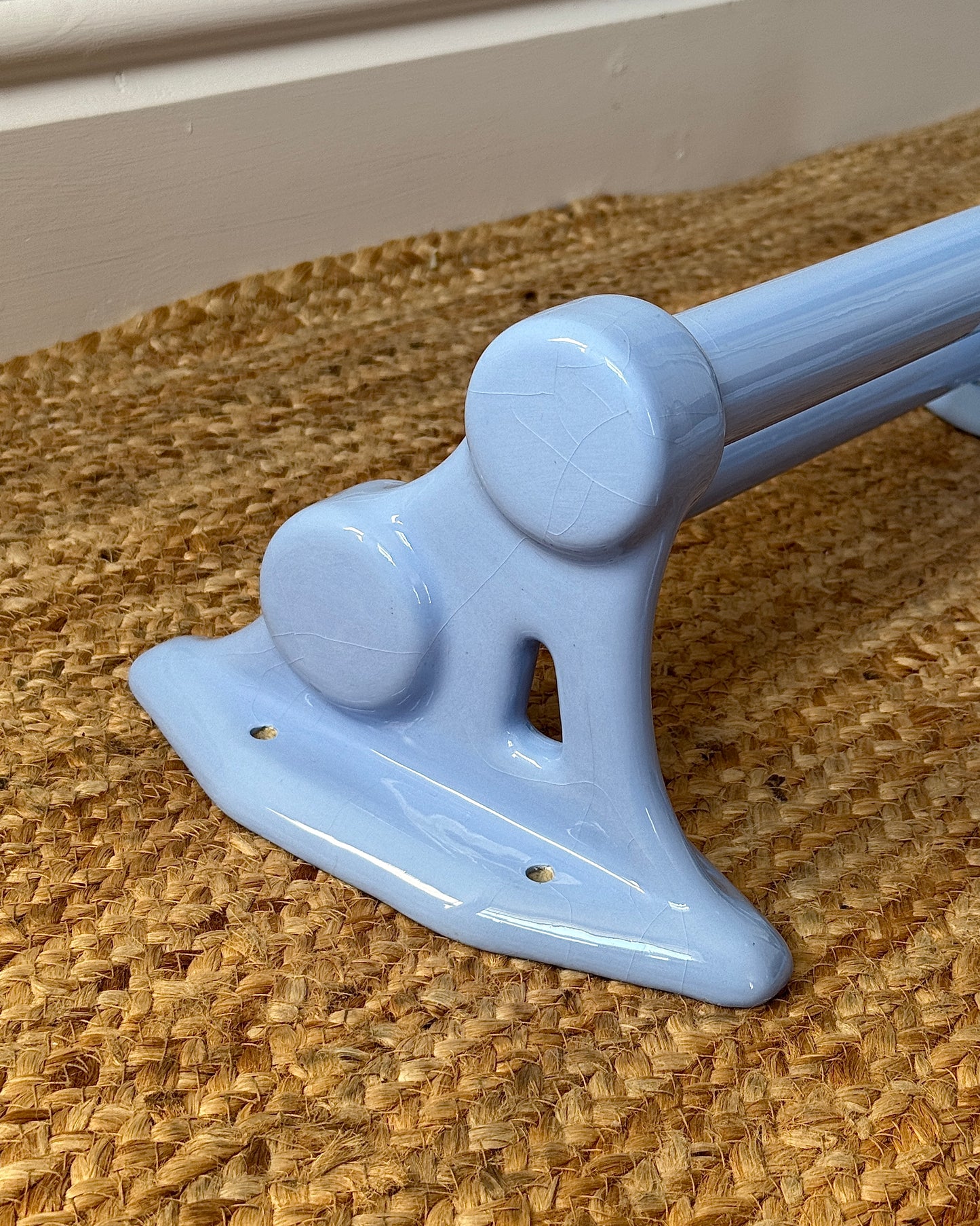Art Deco Cornflower Blue Ceramic Bathroom Accessories