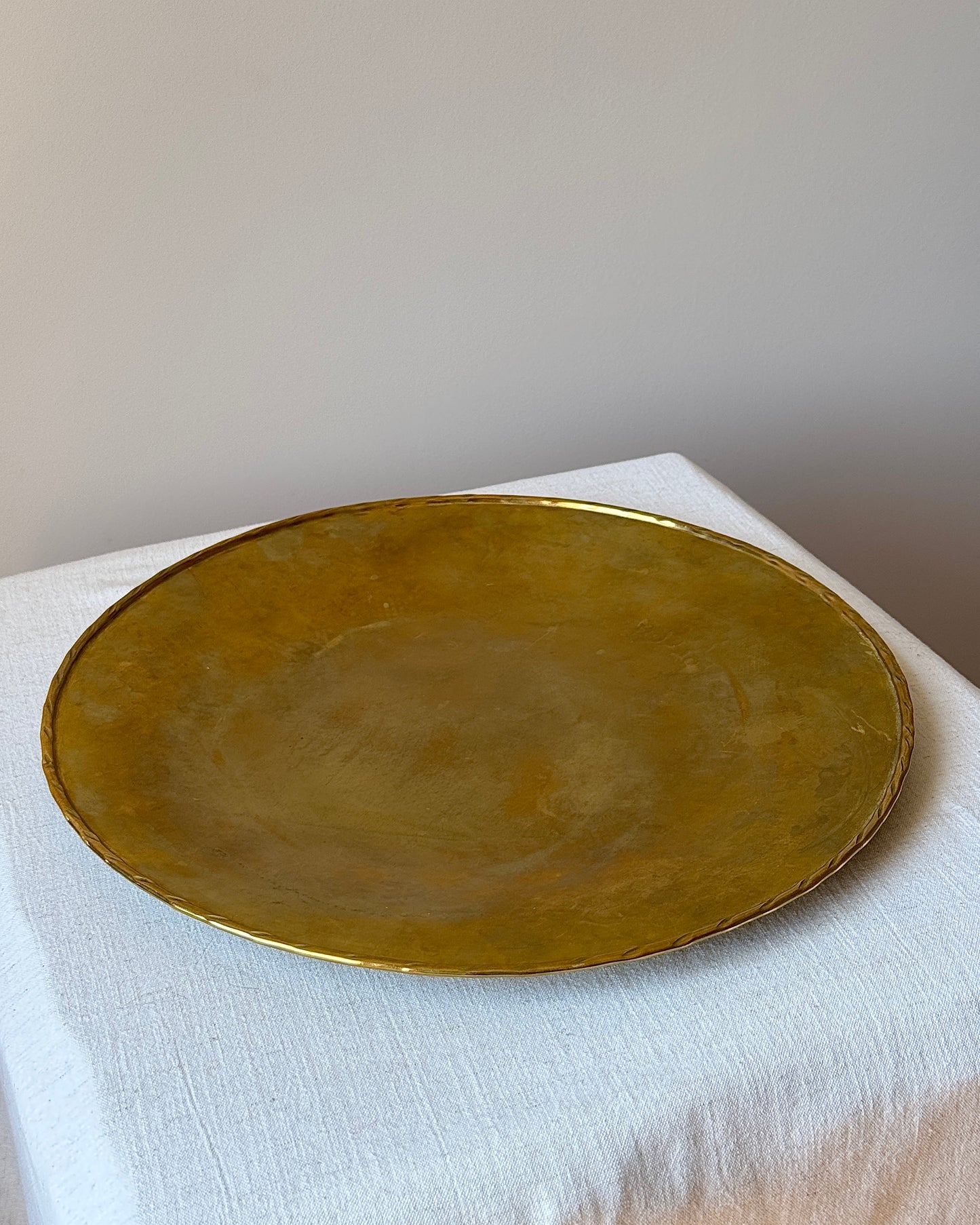 Swedish Hand Hammered Brass Dish