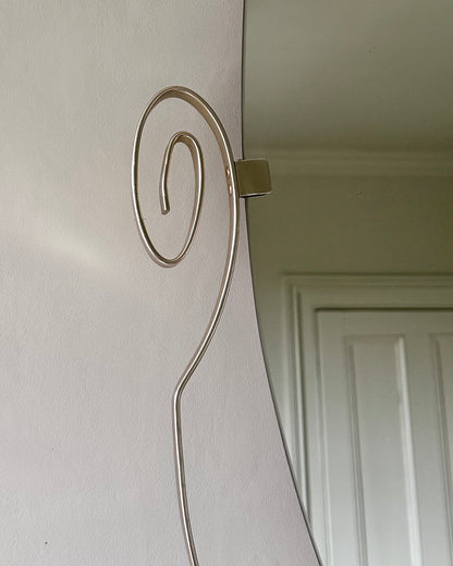 Mid-century Belgian Floating Scroll Mirror