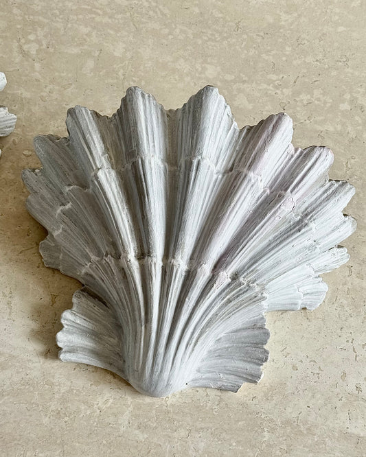 Pair of Late 19th Century Plaster Shell Wall Hangings