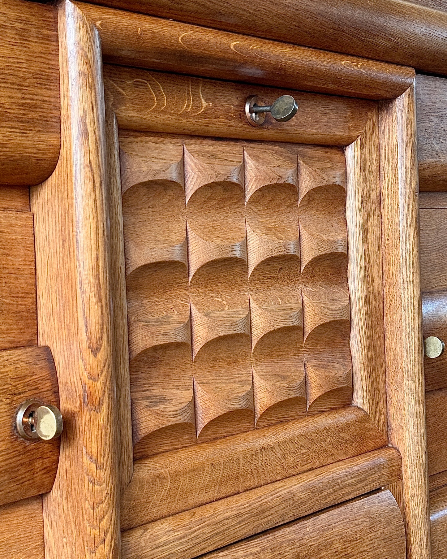 Large French Oak Sideboard in the Manner of Charles Dudouyt, c.1940s