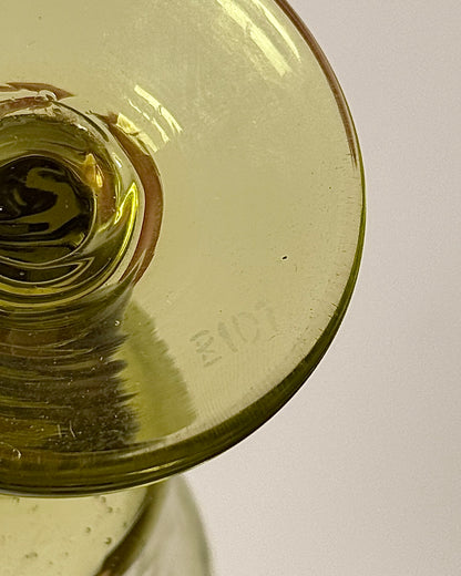 Set of 6 Biot Green Bubble Wine Glasses