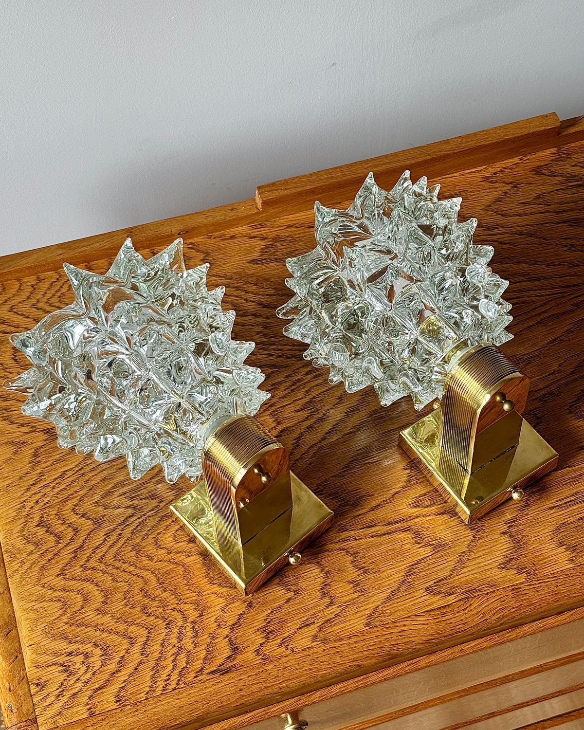 Pair of Murano Barovier & Toso Wall Lights