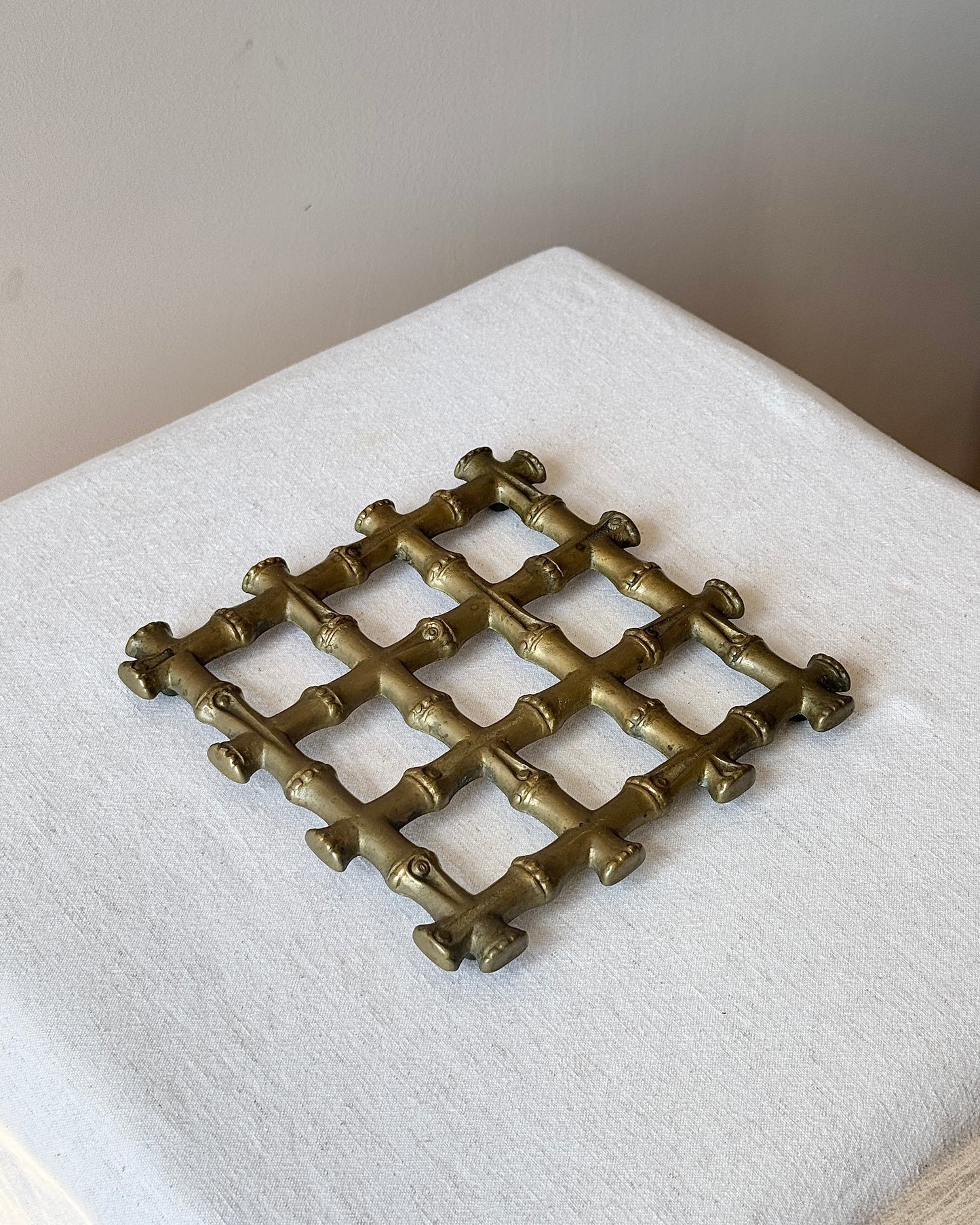 Brass Faux Bamboo Trivet