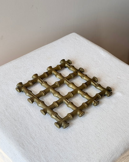 Brass Faux Bamboo Trivet