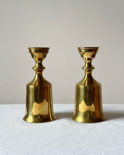 Pair of Danish Brass Candlestick