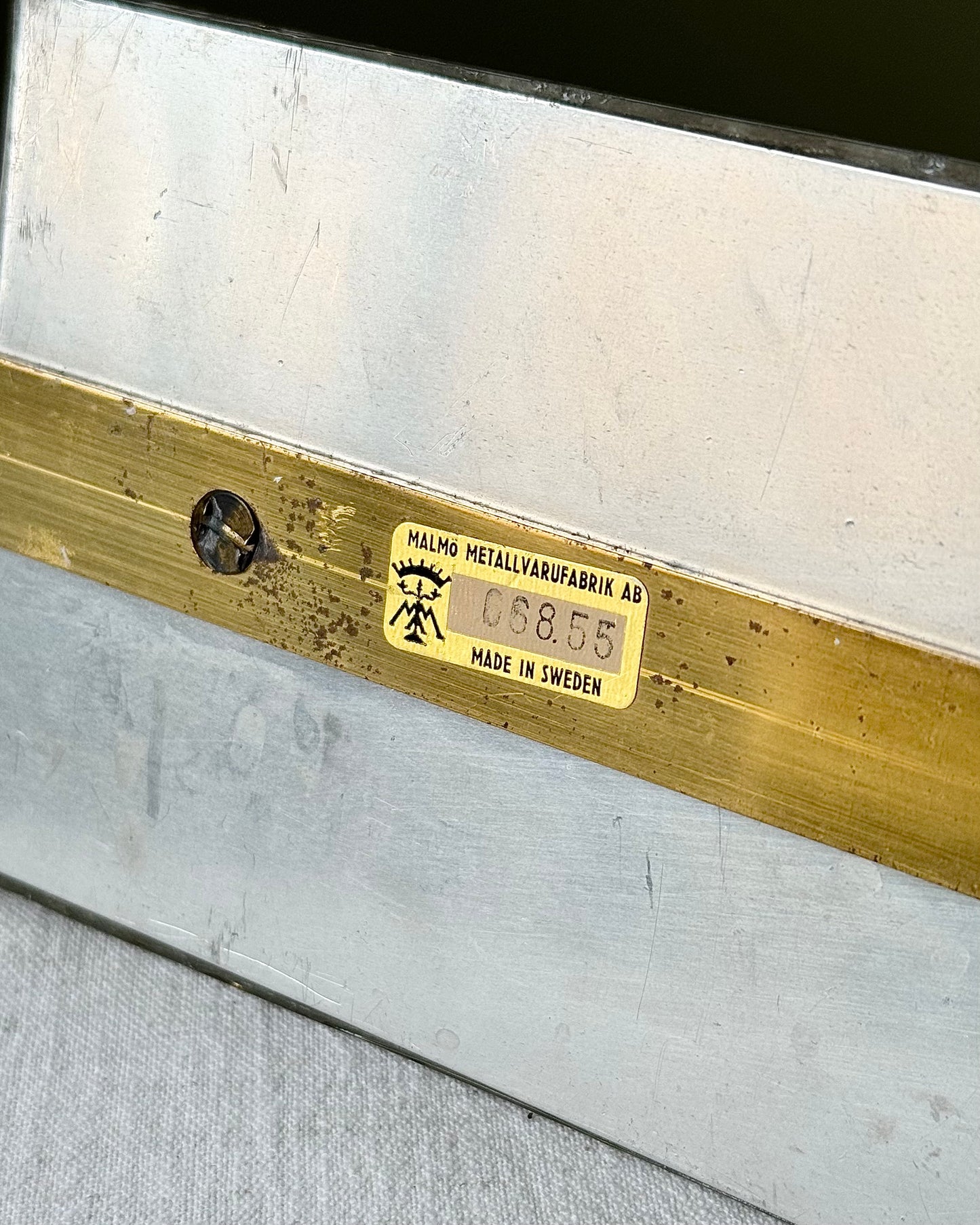 Pair of Swedish Mid-Century Glass and Brass Wall Sconces by Malmö Metallvarufabrik AB