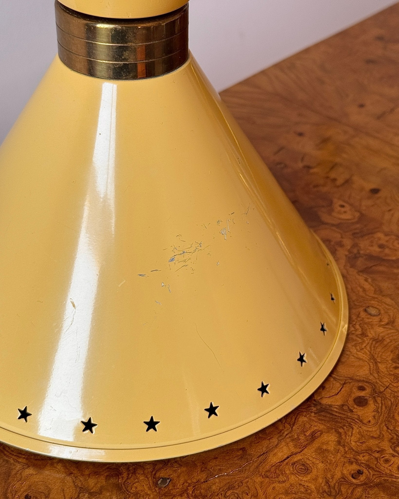René Mathieu for Lunel Yellow Diabolo Wall Lamp - Club Sourced