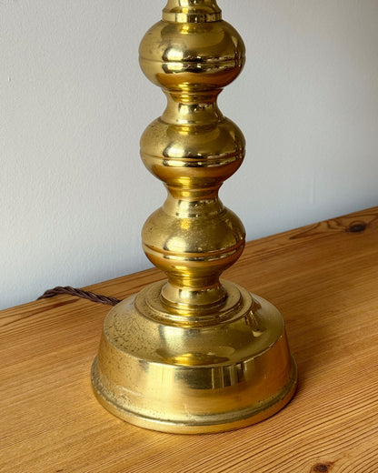 Pair of Swedish Brass Bobbin Lamps by Enco, 1970