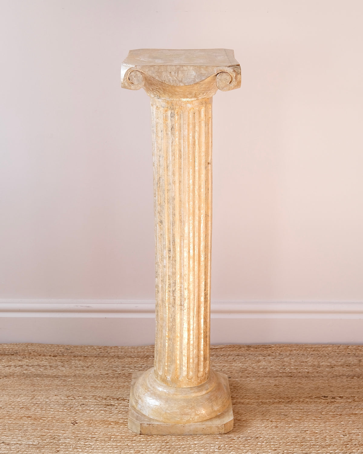Swedish Gilt Wood Column Pedestal