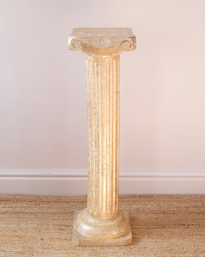 Swedish Gilt Wood Column Pedestal