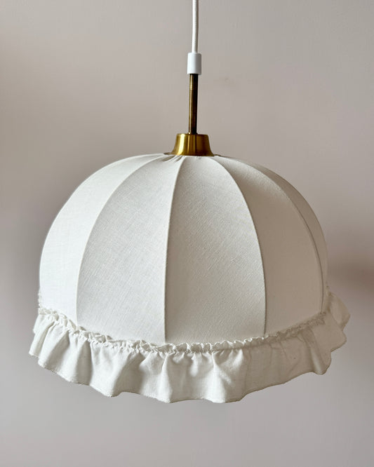 Swedish Fabric Dome Ruffle Pendant