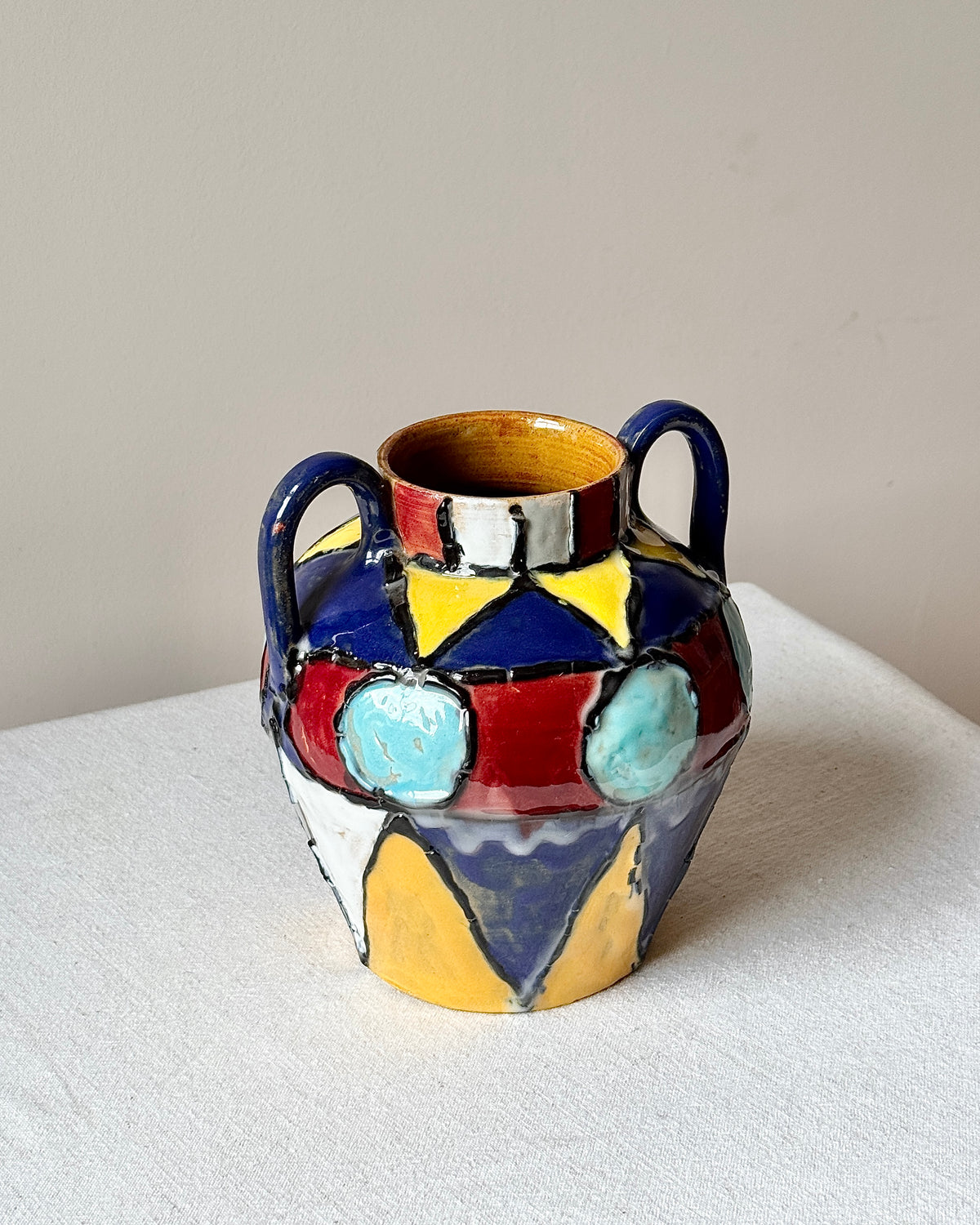 Studio Pottery Geometric Vase
