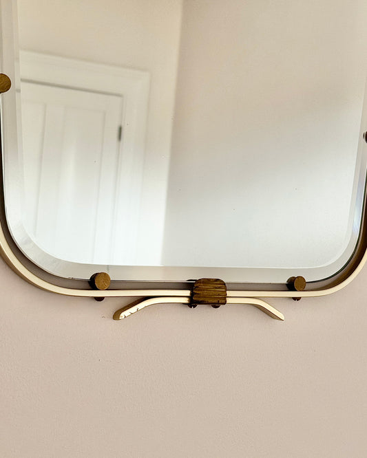 1950’s Belgian Brass Shield Mirror