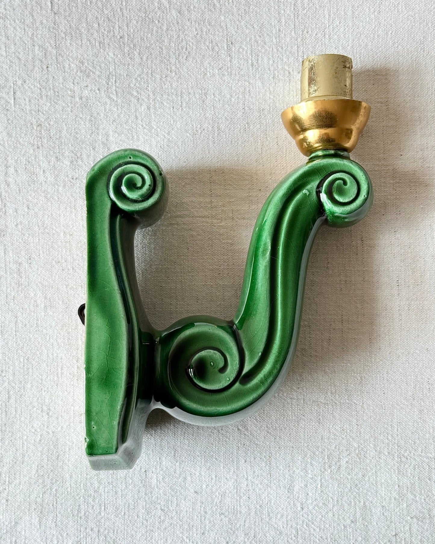 Emerald Green Coiled Wall Sconce - Club Sourced