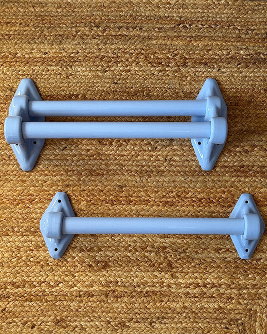 Art Deco Cornflower Blue Ceramic Bathroom Accessories