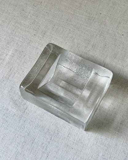 Chunky Textured Ice-Glass Ashtray, 1970’s