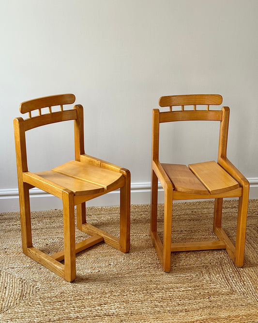 Set of 4 Ash Dining Chairs in the Manner of Tapiovaara, c.1970