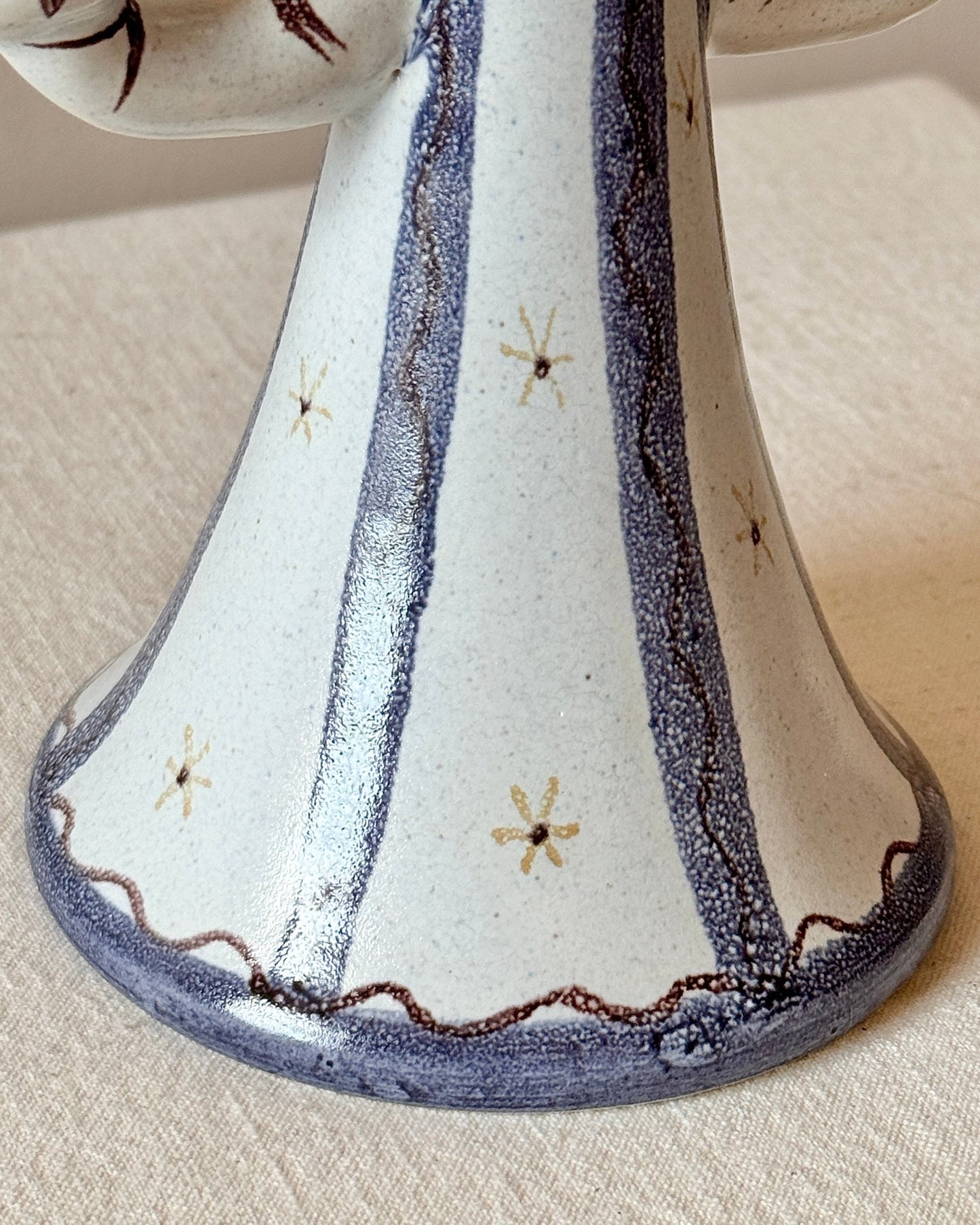Ceramic Candlestick by Eva Jancke - Björk for Bo Fajan, Sweden 1930's - Club Sourced