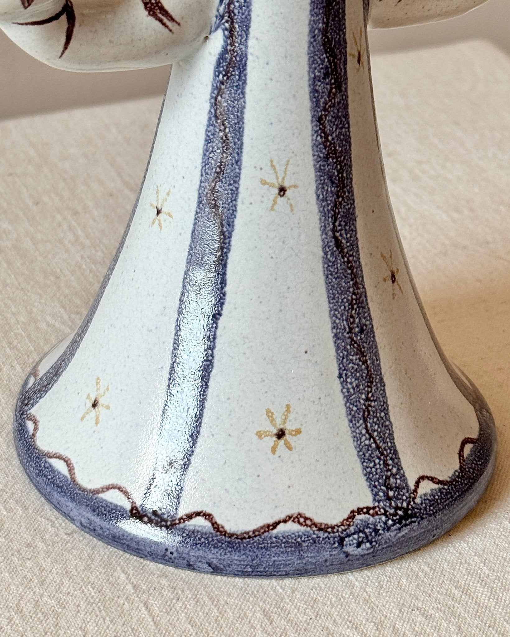 Ceramic Candlestick by Eva Jancke - Björk for Bo Fajan, Sweden 1930's - Club Sourced