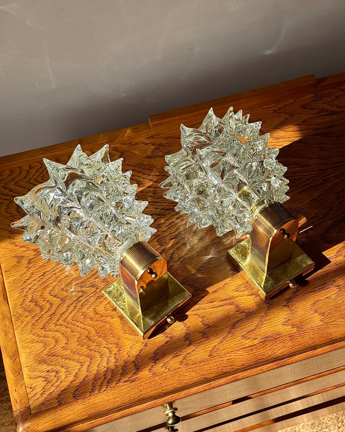 Pair of Murano Barovier & Toso Wall Lights