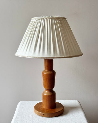 Large Sculptural Swedish Pine Table Lamp