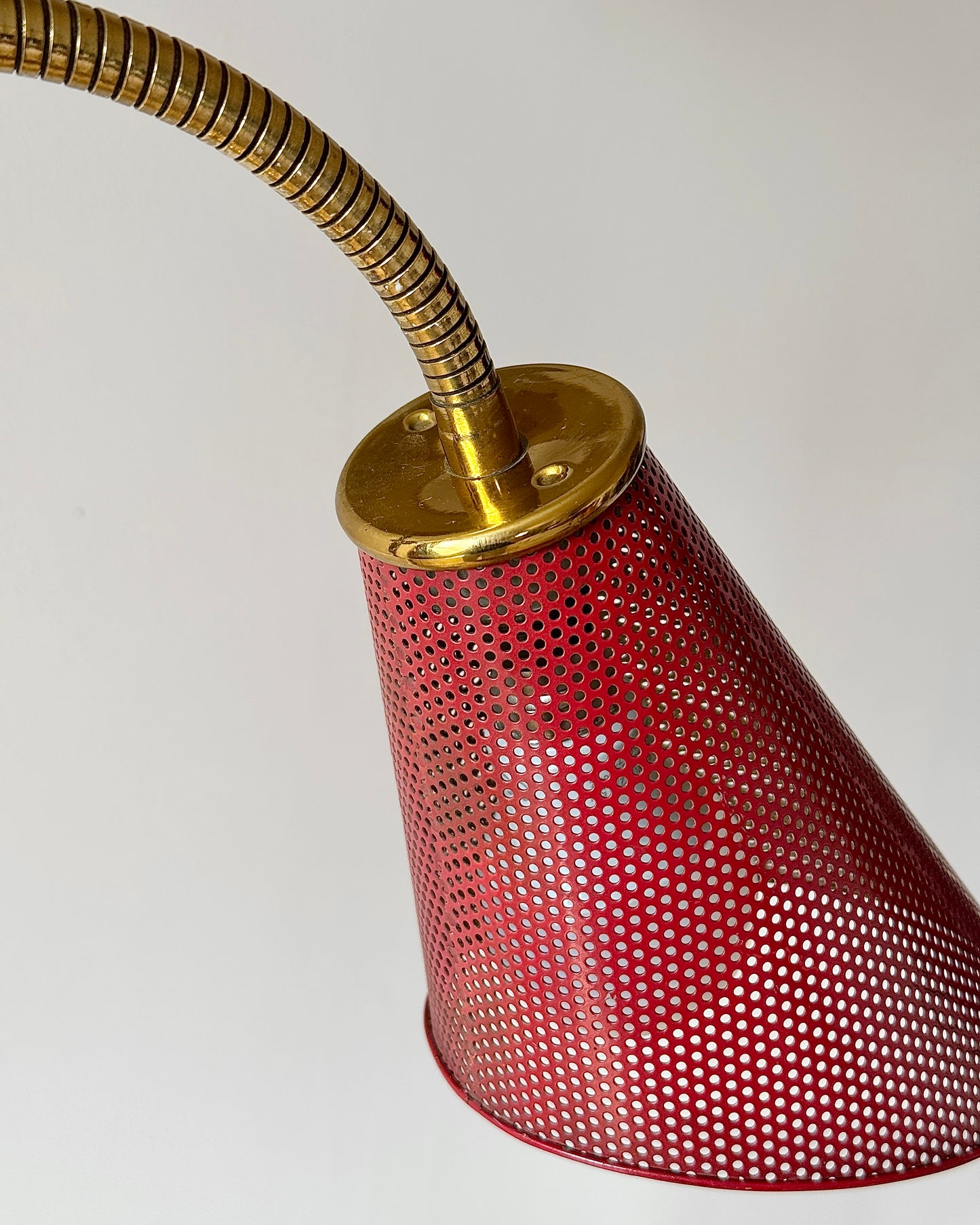French Three-Arm Perforated Floor Lamp, c.1950s