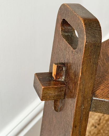 French Arts & Crafts Oak Side Table