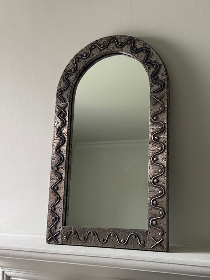 French Metal Squiggle Arch Mirror