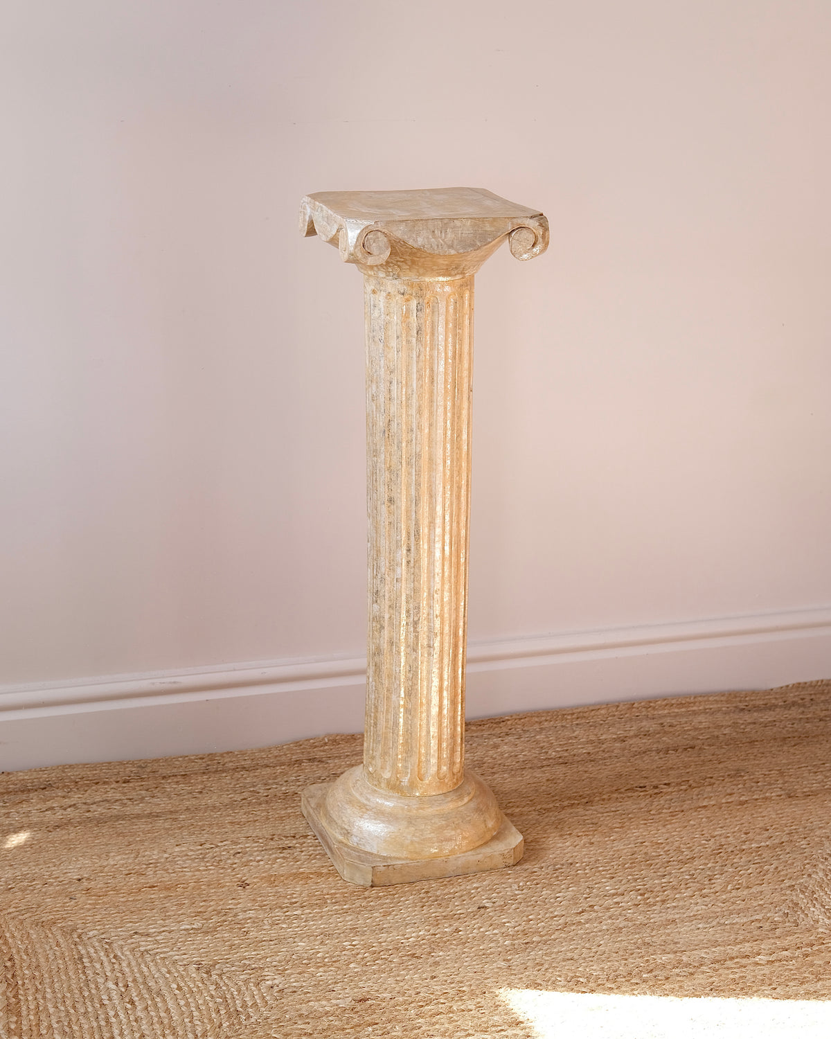 Swedish Gilt Wood Column Pedestal