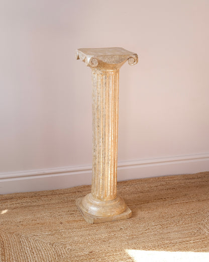 Swedish Gilt Wood Column Pedestal