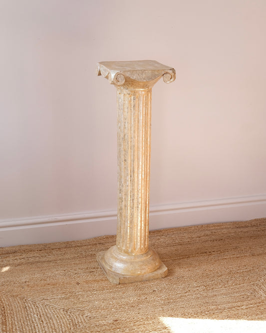 Swedish Gilt Wood Column Pedestal