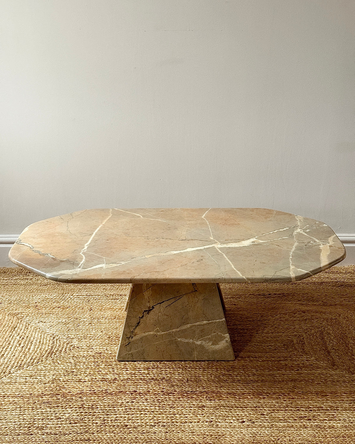 Blush Marble Coffee Table, 1970s