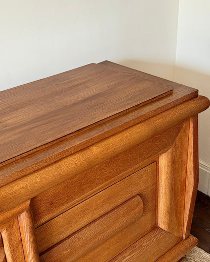 Large French Oak Sideboard in the Manner of Charles Dudouyt, c.1940s