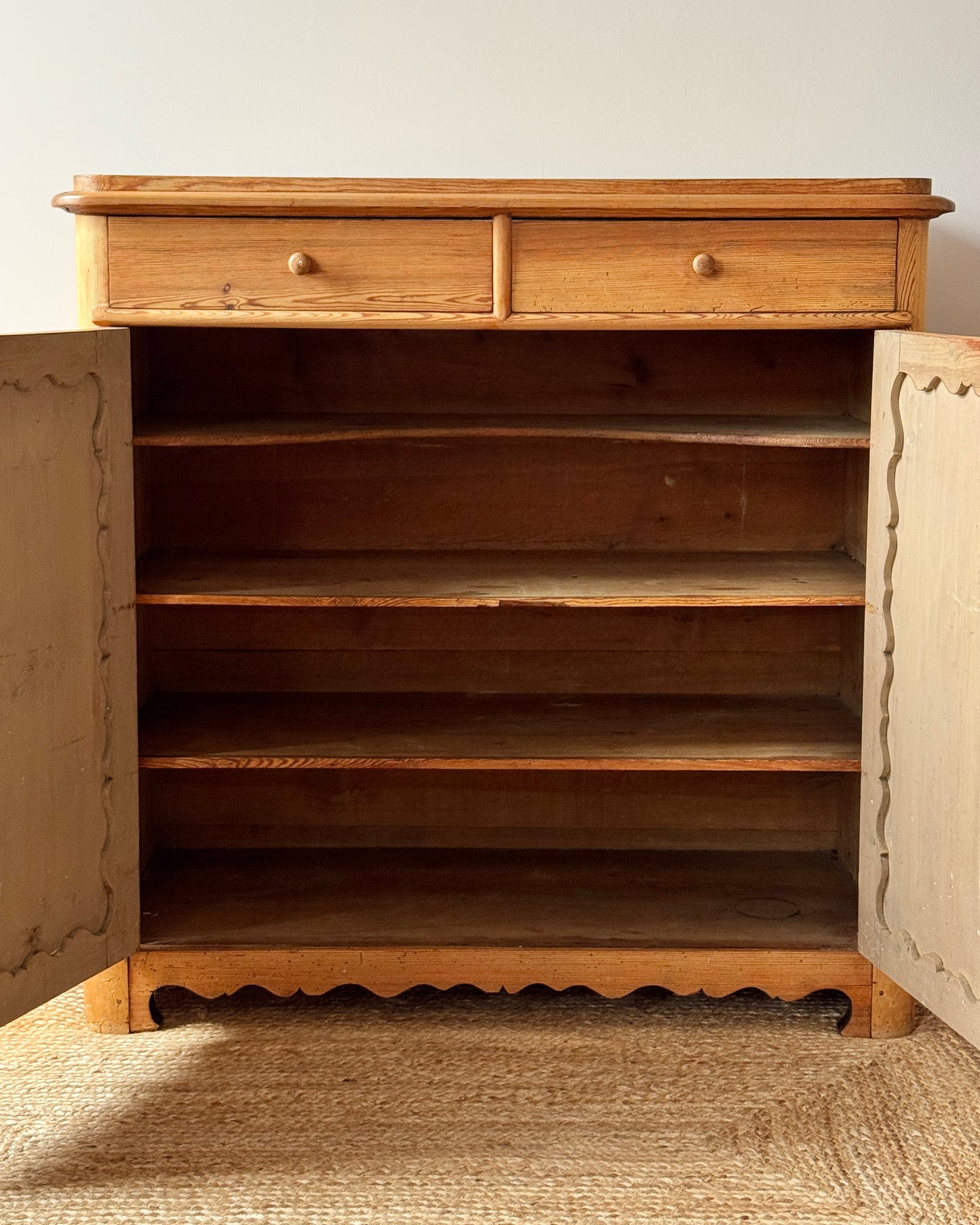 Swedish 19th Century Pine Folk Sideboard