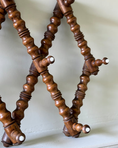 French Turned Wood Wall Pegs