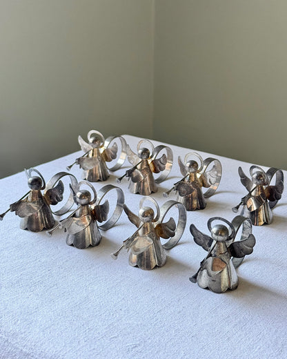 Set of 9 Vintage Angel Napkin Rings