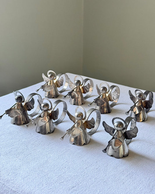 Set of 9 Vintage Angel Napkin Rings