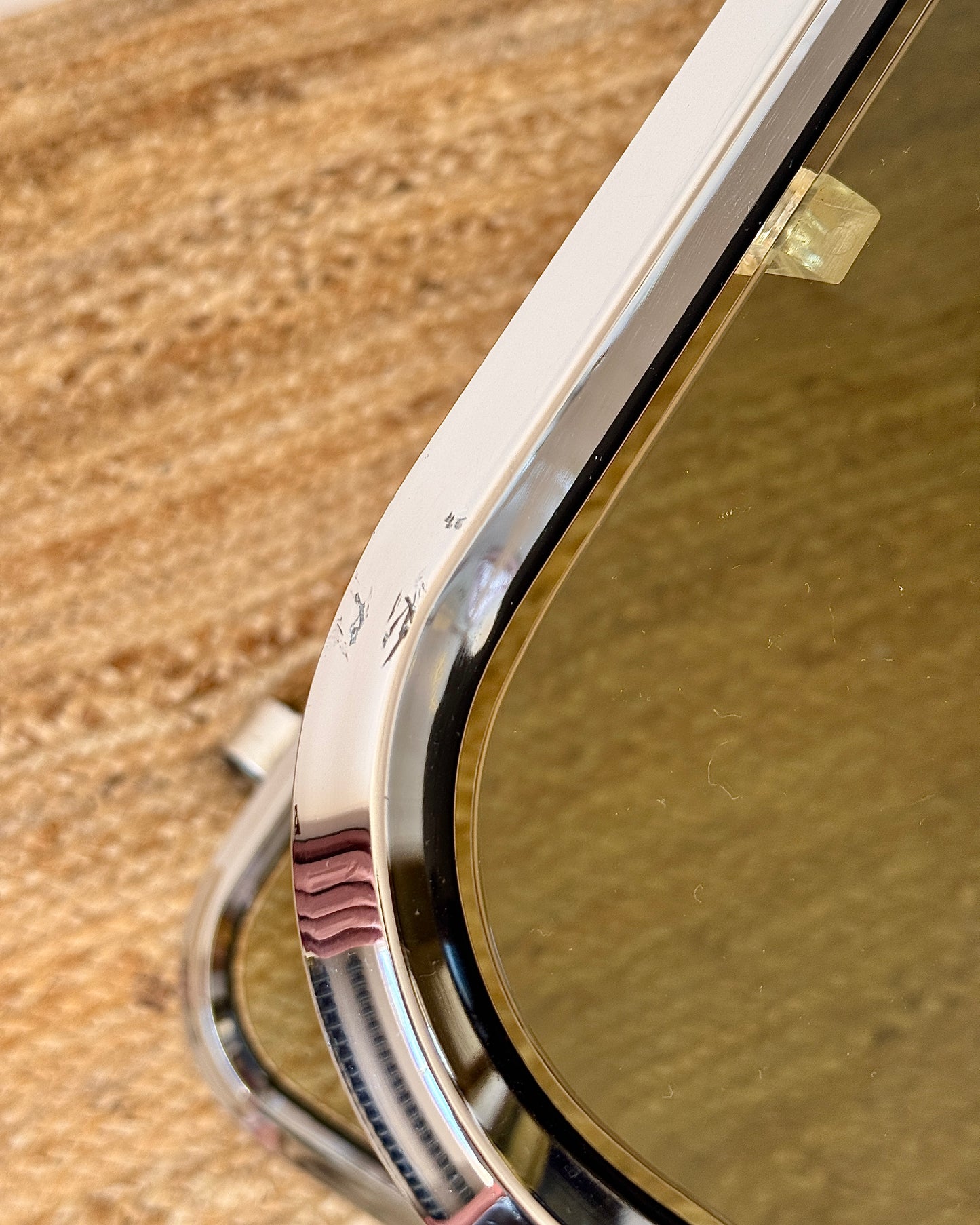 Italian Chrome & Smoked Glass Bar Cart by Tricon