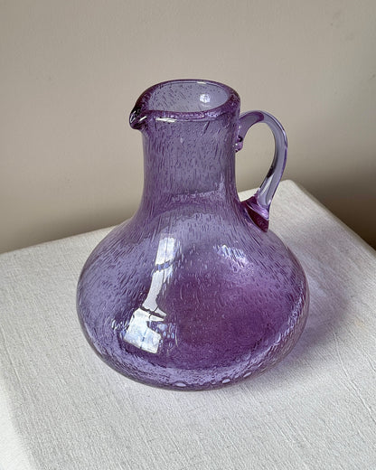 Vivid Purple Bubbled Glass Jug